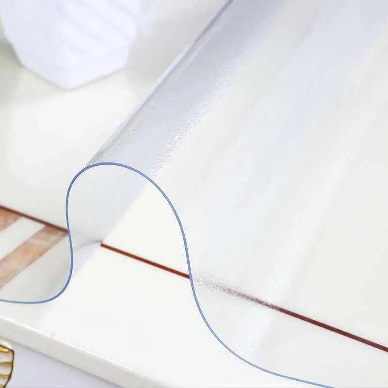 Силіконова скатертину М'яке скло Soft Glass Покриття для меблів 1.0х1.4м (товщина 0.4 мм) Прозора - фото 4