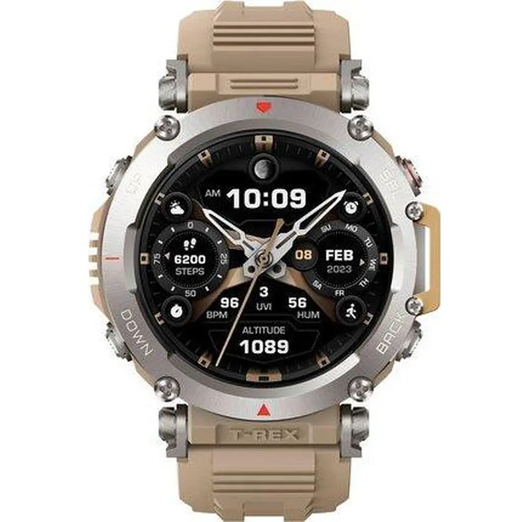 Смарт часы защищённые Amazfit T-Rex Ultra Sahara бежевые - фото 2