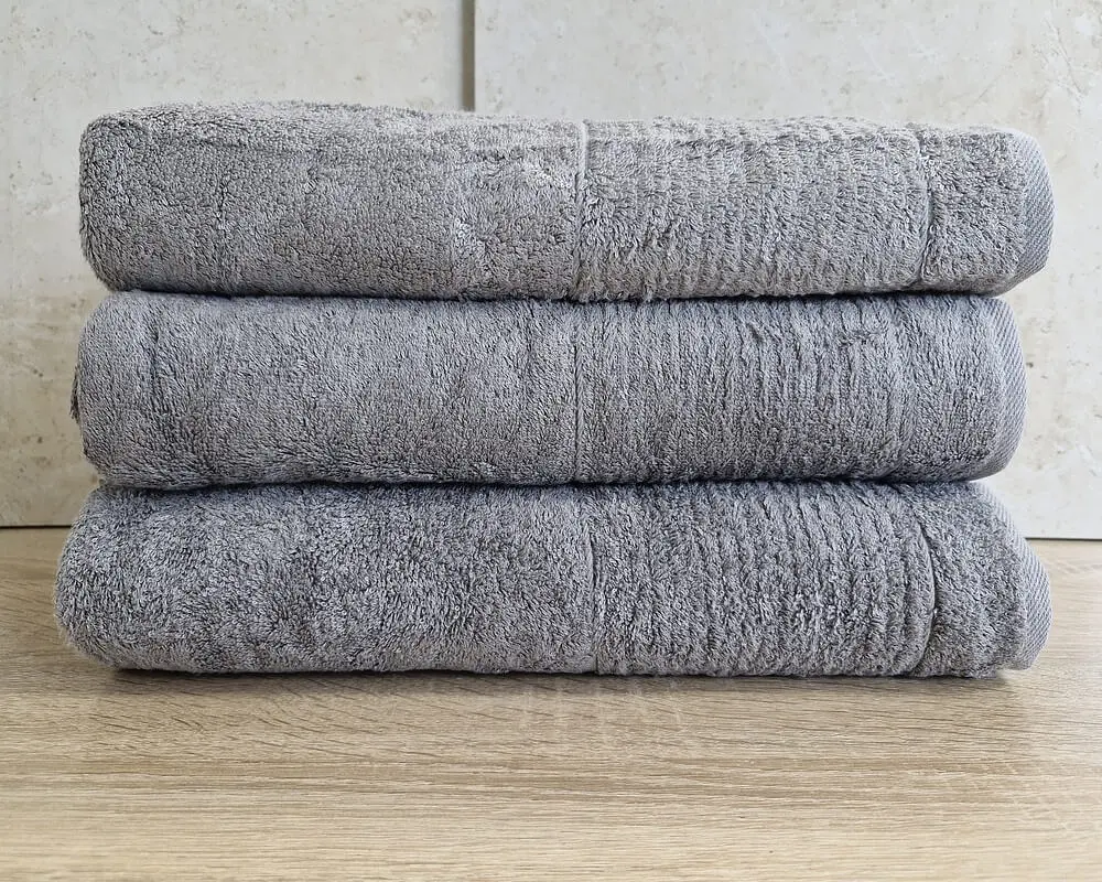 Набір бамбукових махрових турецьких рушників Cestepe 3 штуки 70х140 Bamboo Sarev Grey - фото 2