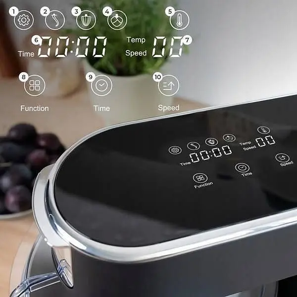 Планетарный тестомес Mozano Kitchen Advanced с подогревом 6.2 л 3200 Вт 11 скоростей - фото 5