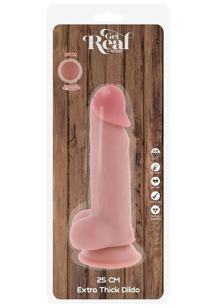 Фалоімітатор Deluxe Dual Density Thick 25 см (тілесний) - фото 3