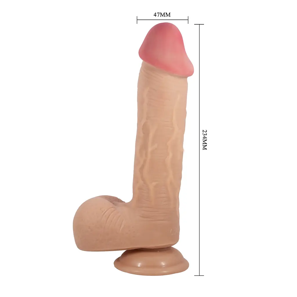 Фалоімітатор BAILE - Sliding Skin 9,2 Flesh Suction base TPR Baile BW-008040LP 100401 - фото 5