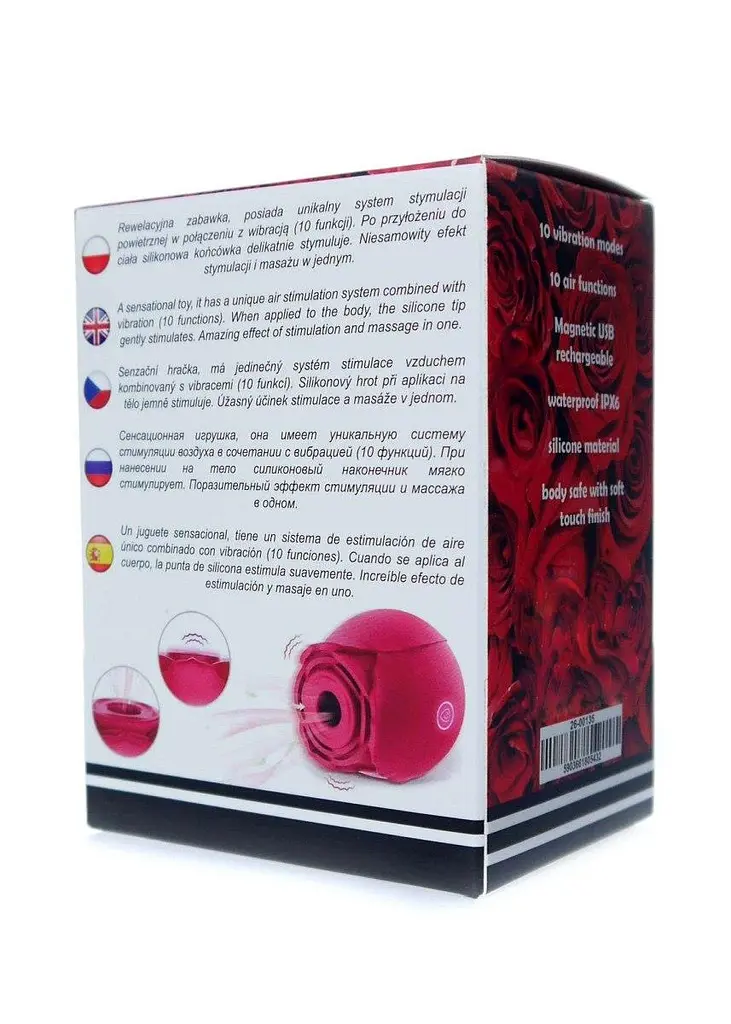 Вакуумный стимулятор клитора с вибрацией Boss Series Rose розовый - фото 12