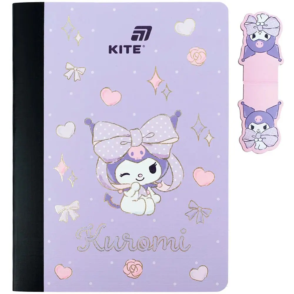 Блокнот KiteKuromi А5 60 аркушів клітинка HK-2 з магнітною закладкою (HK26-192-2) - фото 2