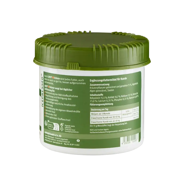 Мультивітамінний комплекс для собак Luposan LUPO Krauter Pellets 375 г - фото 3