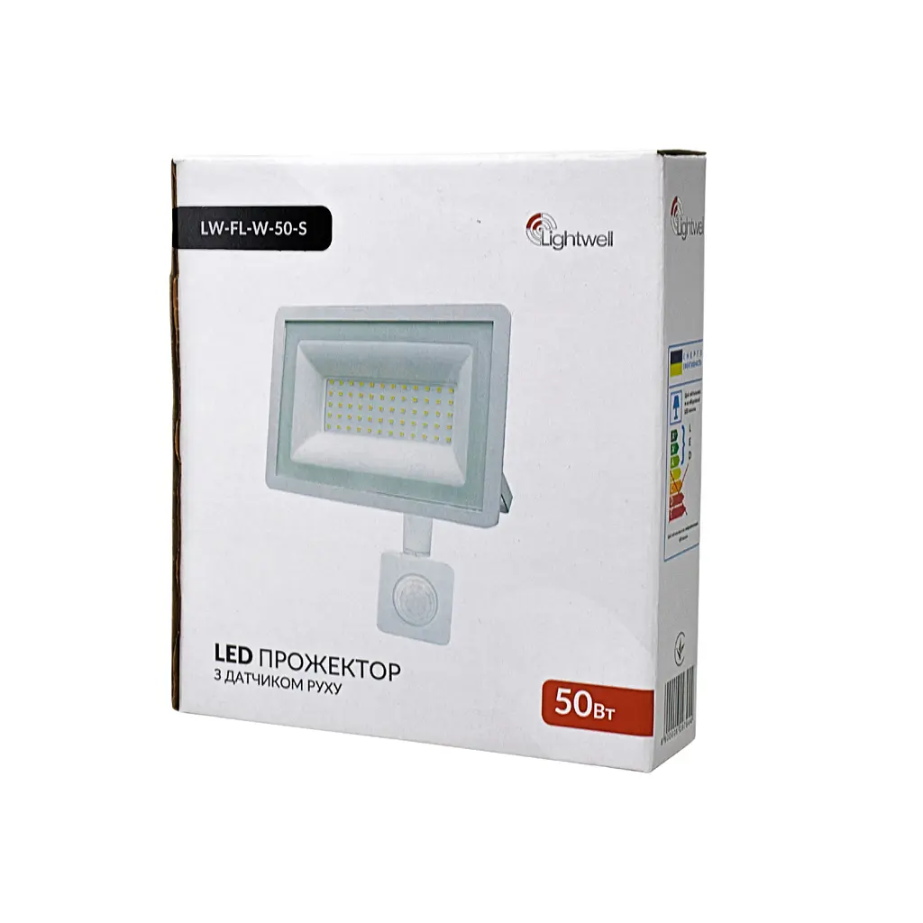 Прожектор Lightwell LW-FL-W-50-S 50 W з датчиком руху - фото 4