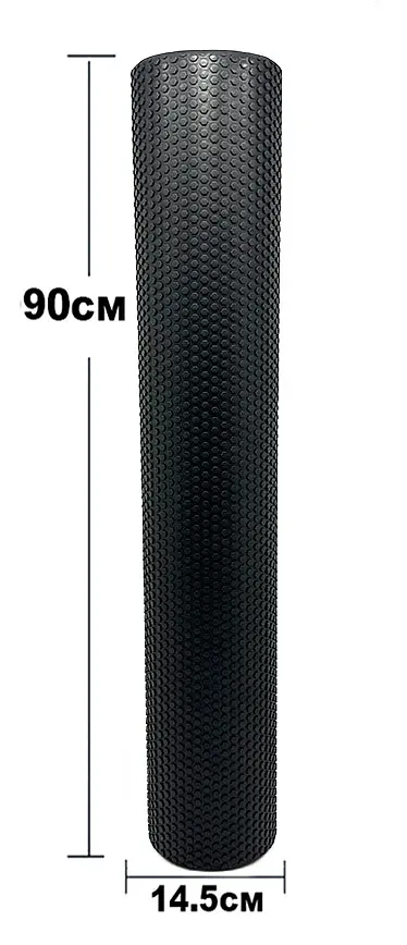 Масажний ролик EasyFit Foam Roller 90 см Чорний - фото 3