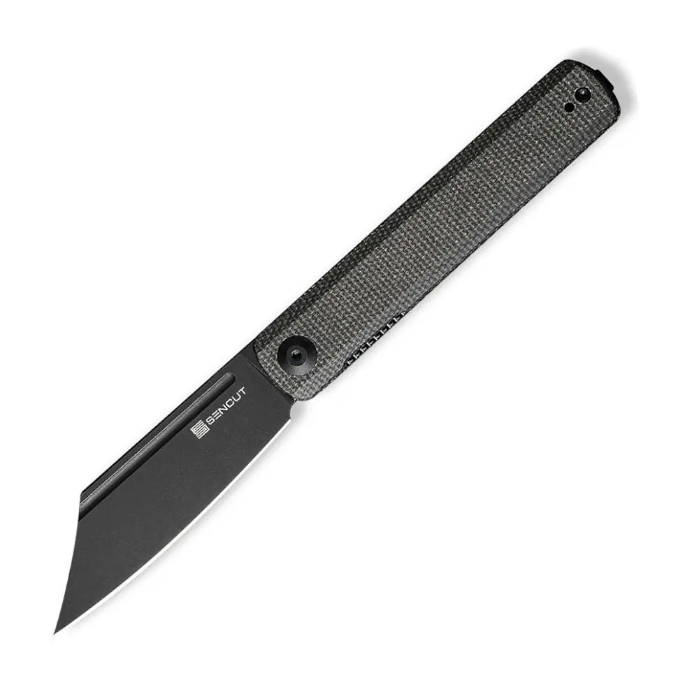 Ніж складаний Sencut Bronte SA08F Micarta чорний, чорне лезо - фото 7
