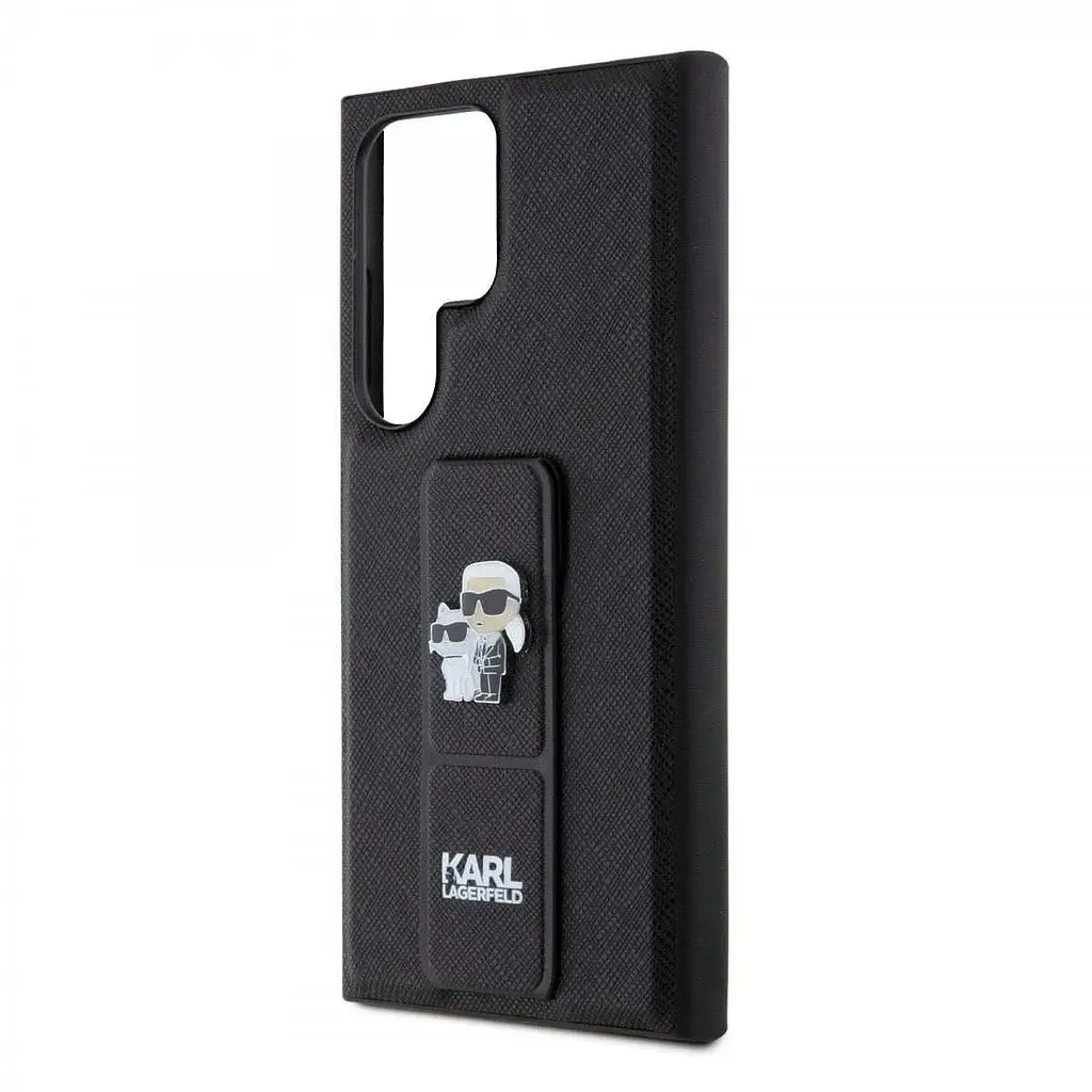 Чехол Karl Lagerfeld Saffiano Grip Stand Metal Logo Back Cover для Samsung Galaxy S24 Ultra Black (57983119534) - фото 4