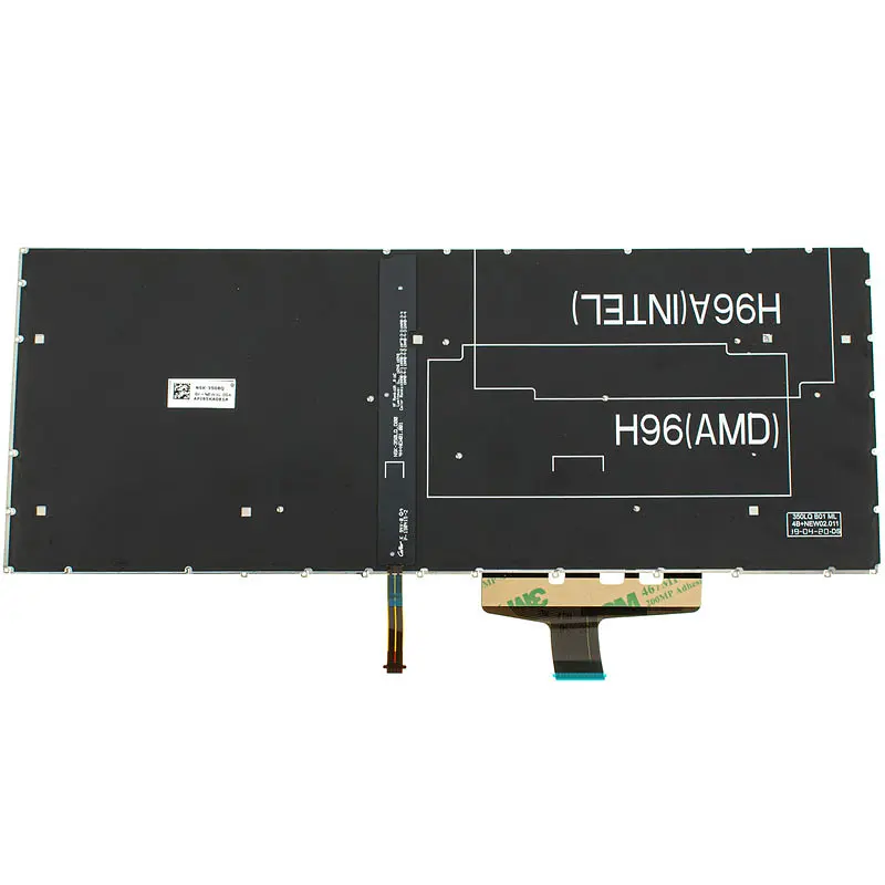 Клавіатура для ноутбука HUAWEI (W19 series) rus чорний без фрейму підсвічування клавіш - фото 2