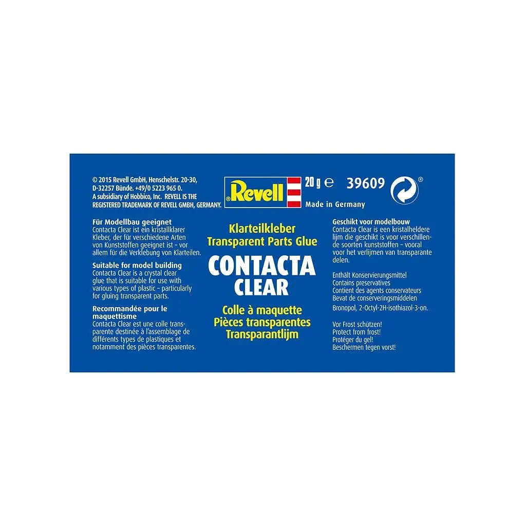 Аксесуари до збірних моделей Revell Клей Contacta Clear професійний для прозорих деталей 20 гр (RVL-39609) - фото 2