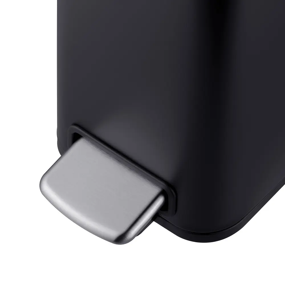 Відро для сміття Mixxus Premium Quadro-TC0105 5 л з плавним закриттям прямокутне Black MI7061, Чорний матовий - фото 7