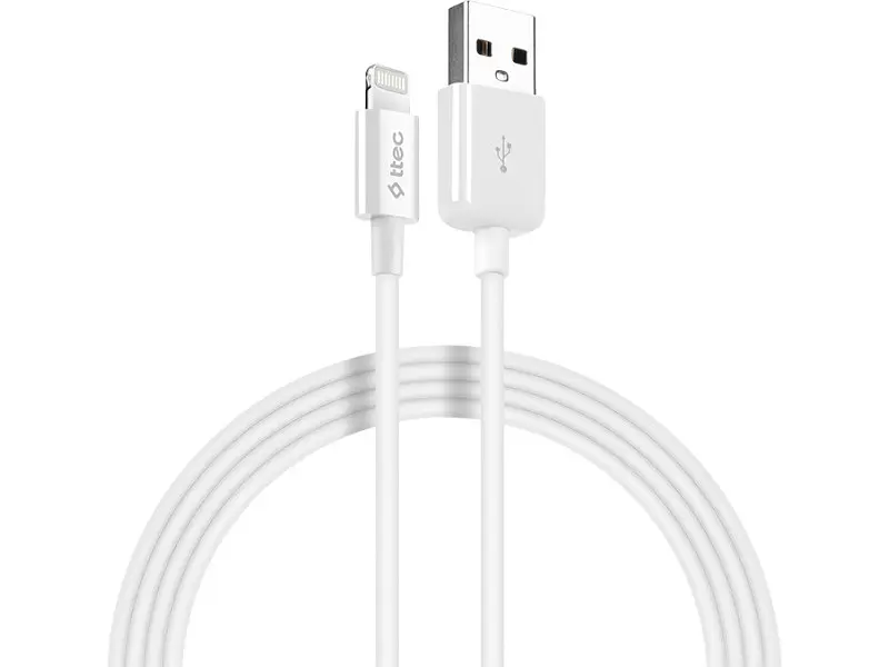 Кабель Ttec USB-Lightning 1.2m White (2DKM01B) - фото 3