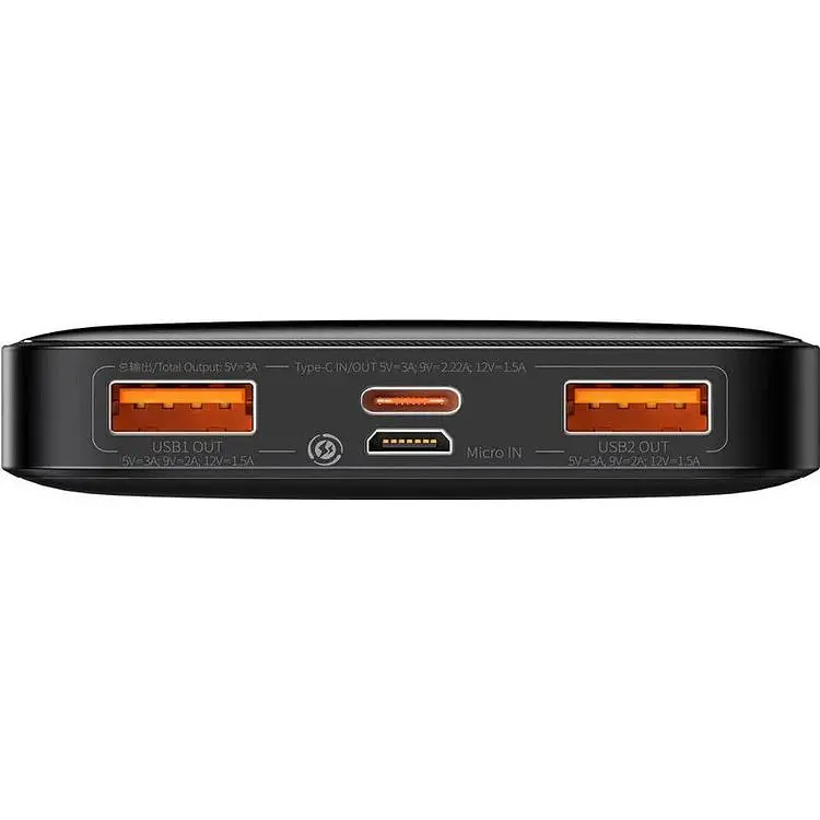 Портативная батарея Baseus Bipow Digital Display Fast Charge Power Bank 10000 mAh 20W PPBD050301 Black - фото 4