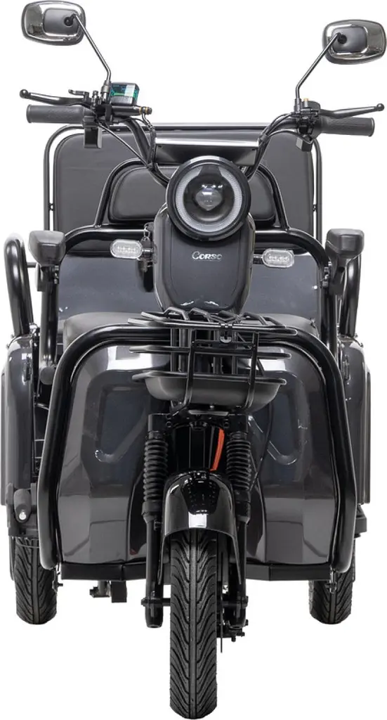 Электроскутер Трехколесный Corso "SiG-8 PRO" (1200W, 72V,28Ah) Серый - фото 5
