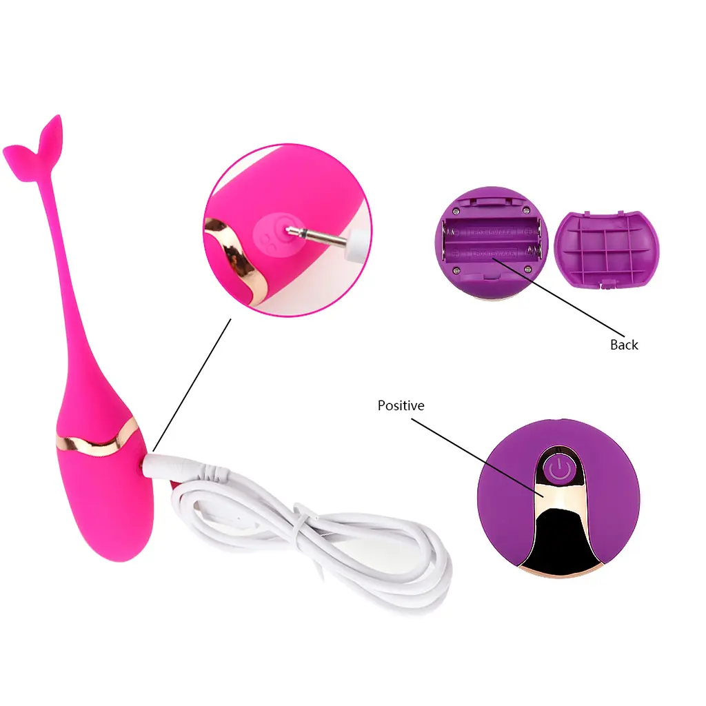 Віброяйце з пультом керування Vibrating egg (pink) USB Boss Series 26-00171 98618 - фото 2