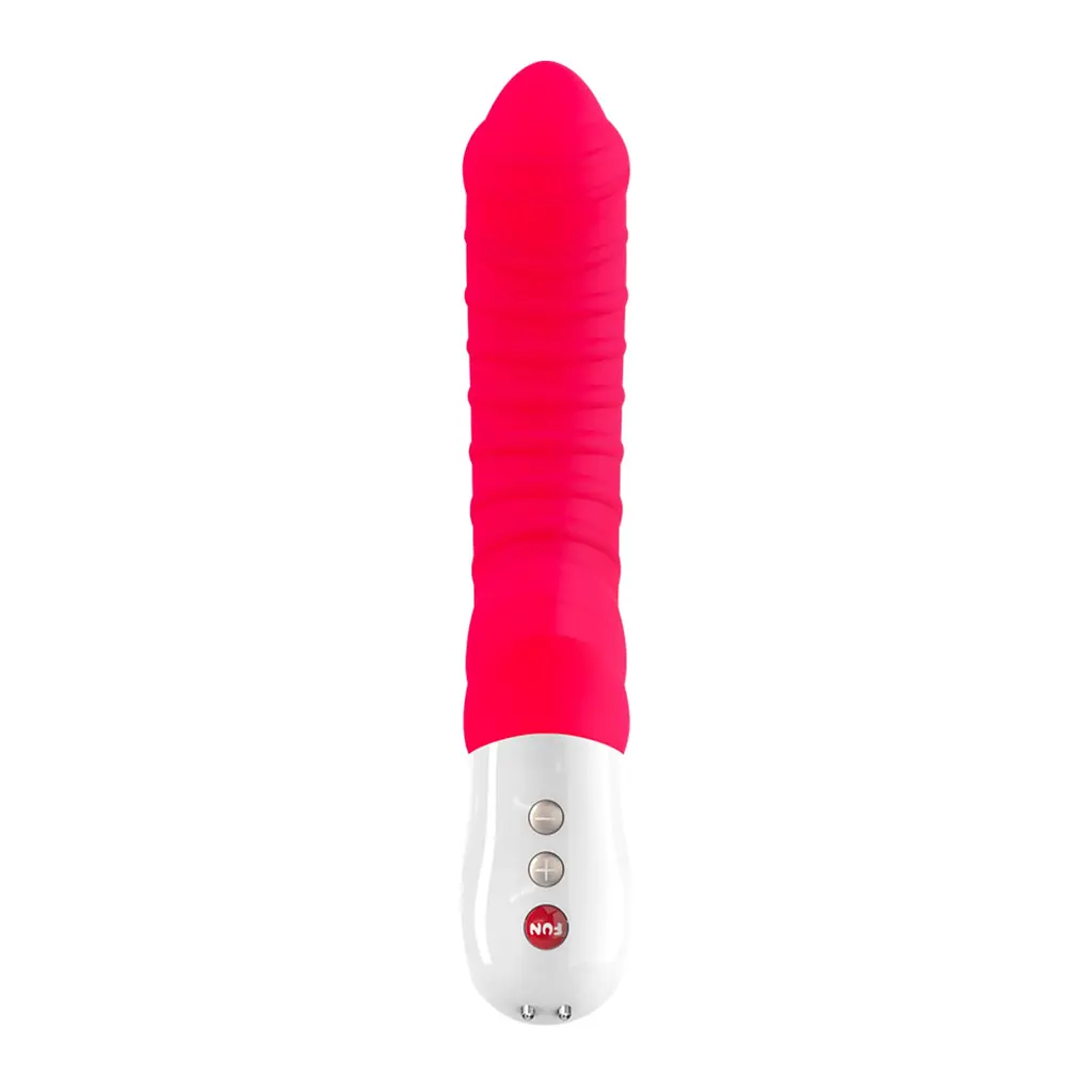 Вібратор для точки G Fun Factory TIGER india red, ребристий, підходить для анальної стимуляції - фото 2