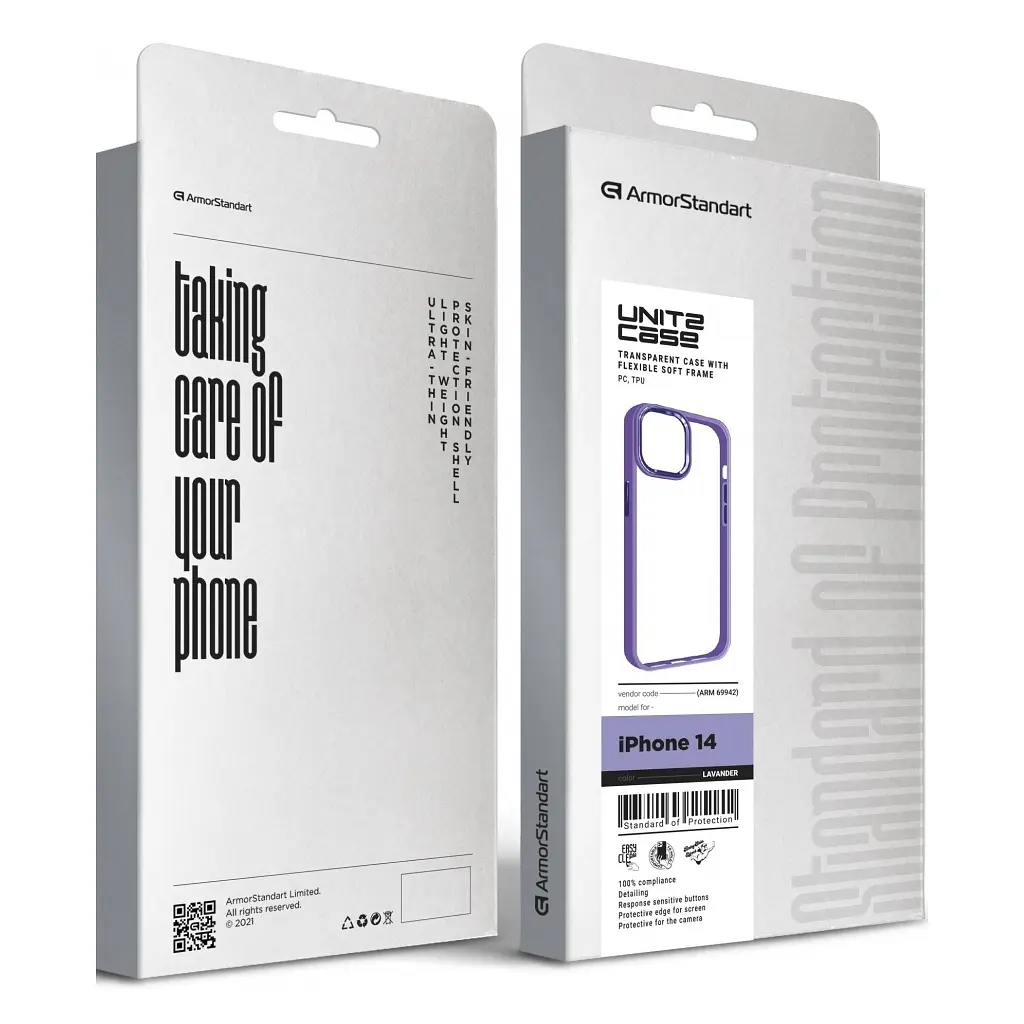 Чохол до мобільного телефона Armorstandart UNIT2 Apple iPhone 14 Lavander (ARM69942) - фото 5