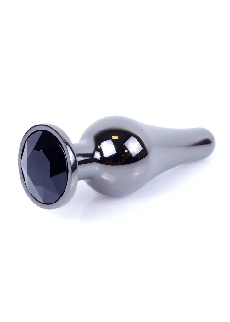 Анальна пробка - Jewellery Dark Silver BUTT PLUG- Black - фото 3