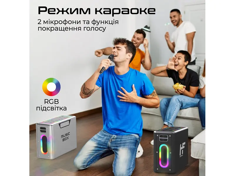 Портативна колонка HiFuture MusicBox 100W Black (musicbox.black) - фото 6