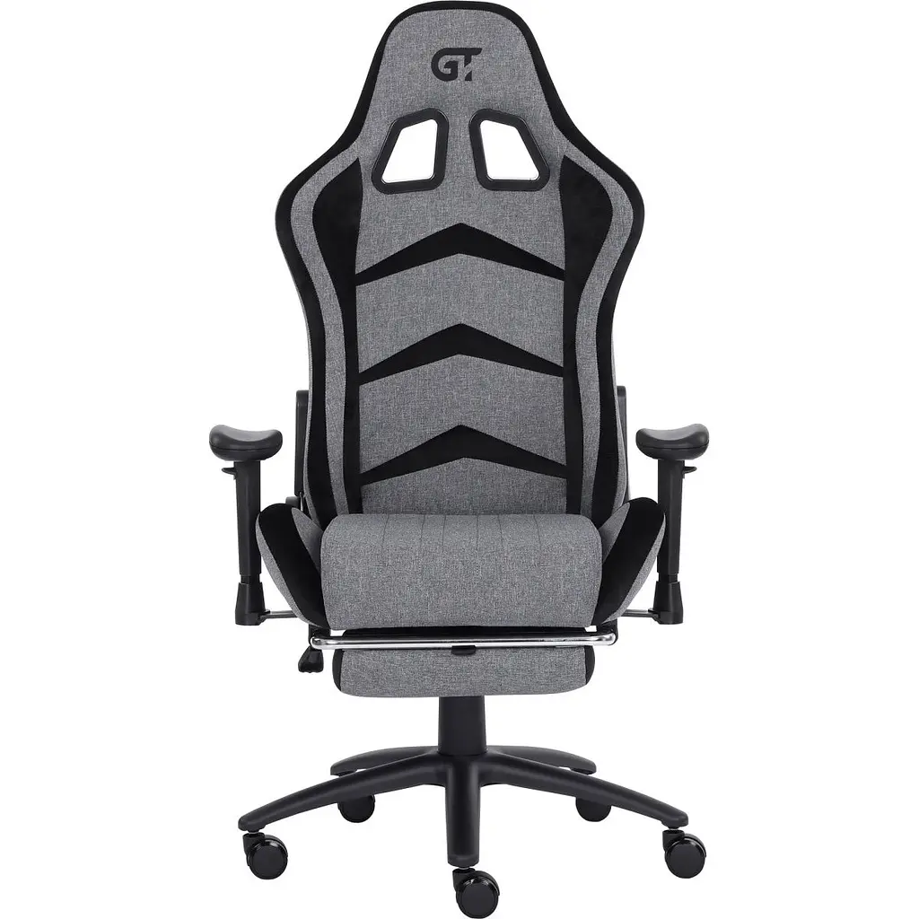 Геймерське крісло GT Racer X-2534-F Fabric Gray/Black Suede [121429] - фото 2