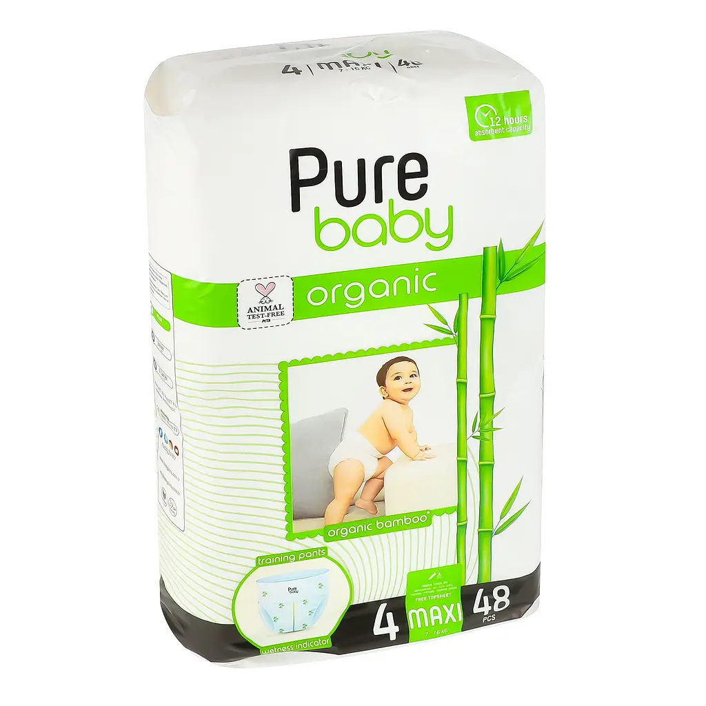 Підгузки-трусики Pure Baby Jumbo Organic 4 (7-14 кг) 48 шт. - фото 2