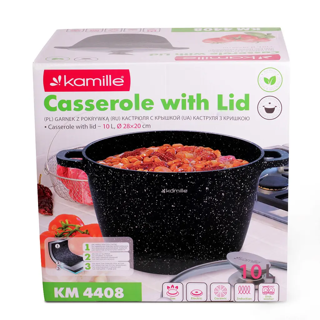 Каструля Kamille KM-4408 10л - фото 6
