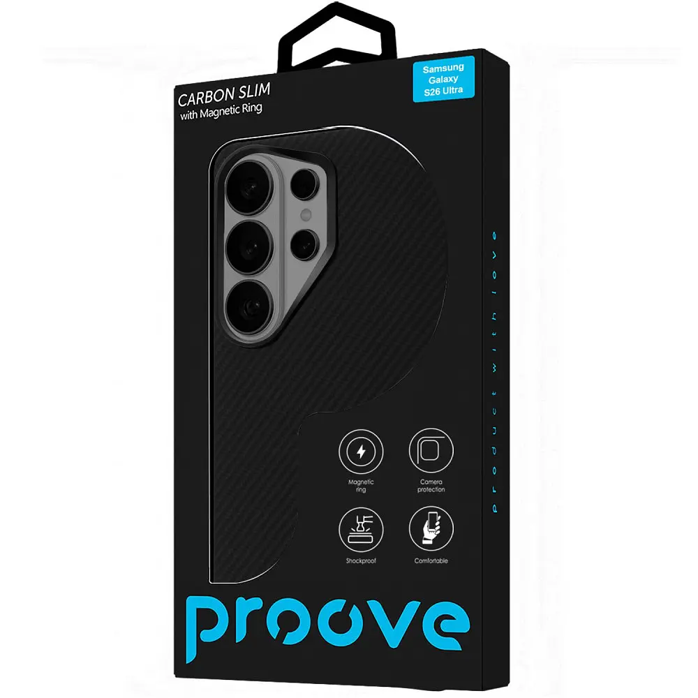 Чохол Proove Carbon Slim with Magnetic Ring Samsung Galaxy S26 Ultra - фото 2