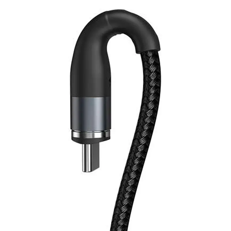 Кабель Baseus Zinc Fabric Magnetic Cable USB to Type-C 3A 1m CATXC-MG1 Black-Grey - фото 2