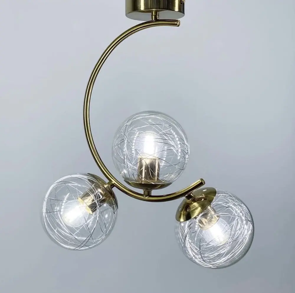 Люстра в форме полумесяца в цвете корпуса латунь Ст. 068/3 AB | Line F - фото 2