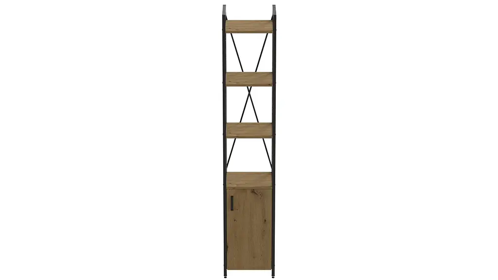Этажерка 4/34 Ferrum-decor Серии Конект с тумбой 179x34x28 Черный ДСП Артизан (FRD-104468) - фото 4