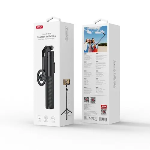 Монопод XO SS30 Magnetic Bluetooth Selfie Stick with Tripod Stand 123 cm Чорний - фото 2