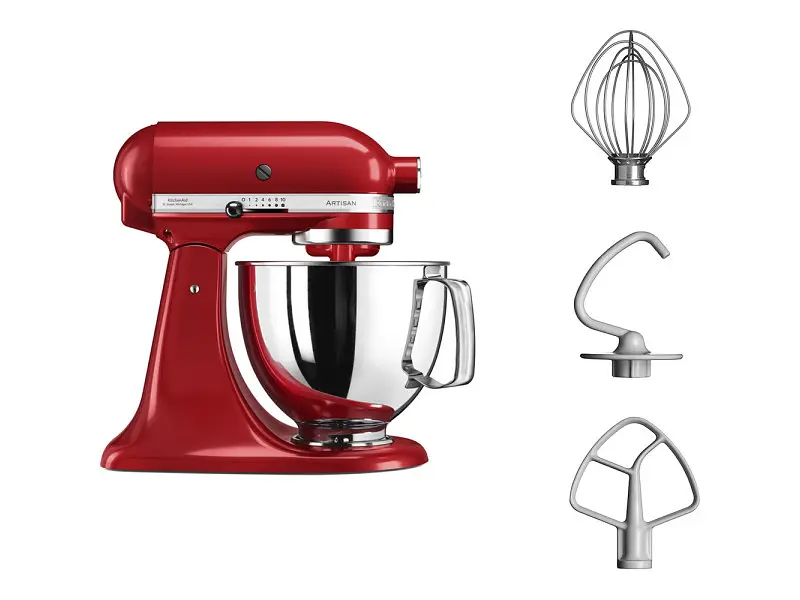 Кухонна машина KitchenAid Artisan 5KSM125EER з відкидним блоком 4.8 л червона - фото 4