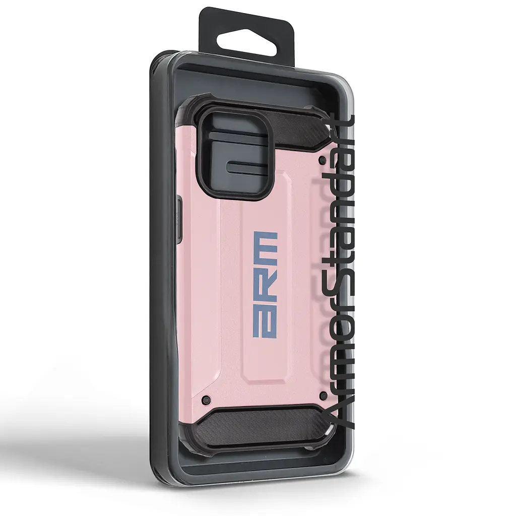 Чехол для Apple iPhone 14 Pro Max, Panzer, розовый, противоударный, бронированный, милитари, панель-накладка, защита всего корпуса, защита дисплея и камеры, термополиуретан (TPU) + поликарбонат (PC), ArmorStandart (ARM71482) - фото 7