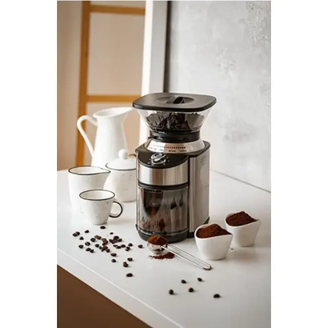 Кофемолка Camry CR 4443 16 настроек помола нержавеющая сталь 230 г 200 Вт - фото 7