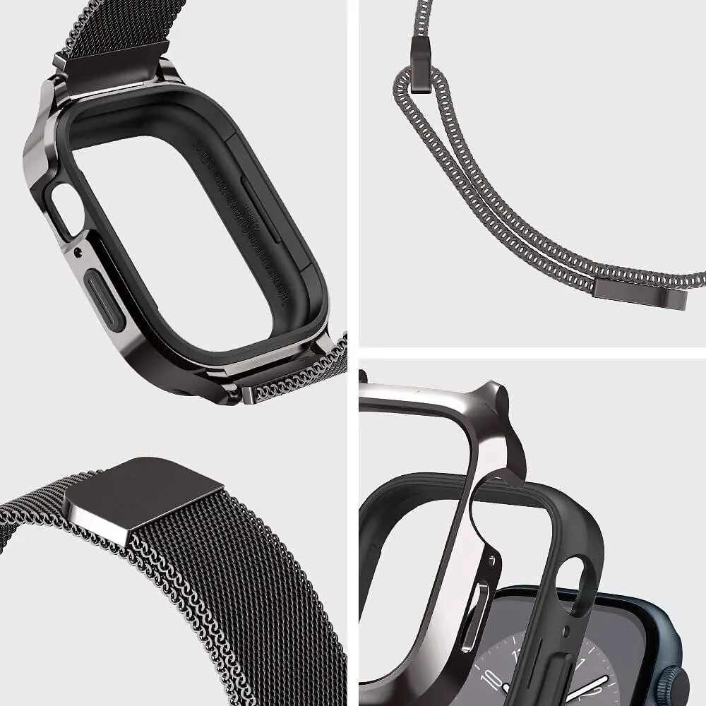 Чохол-ремінець Spigen Metal Fit Pro для Apple Watch 44/45mm Graphite (ACS04585) - фото 14