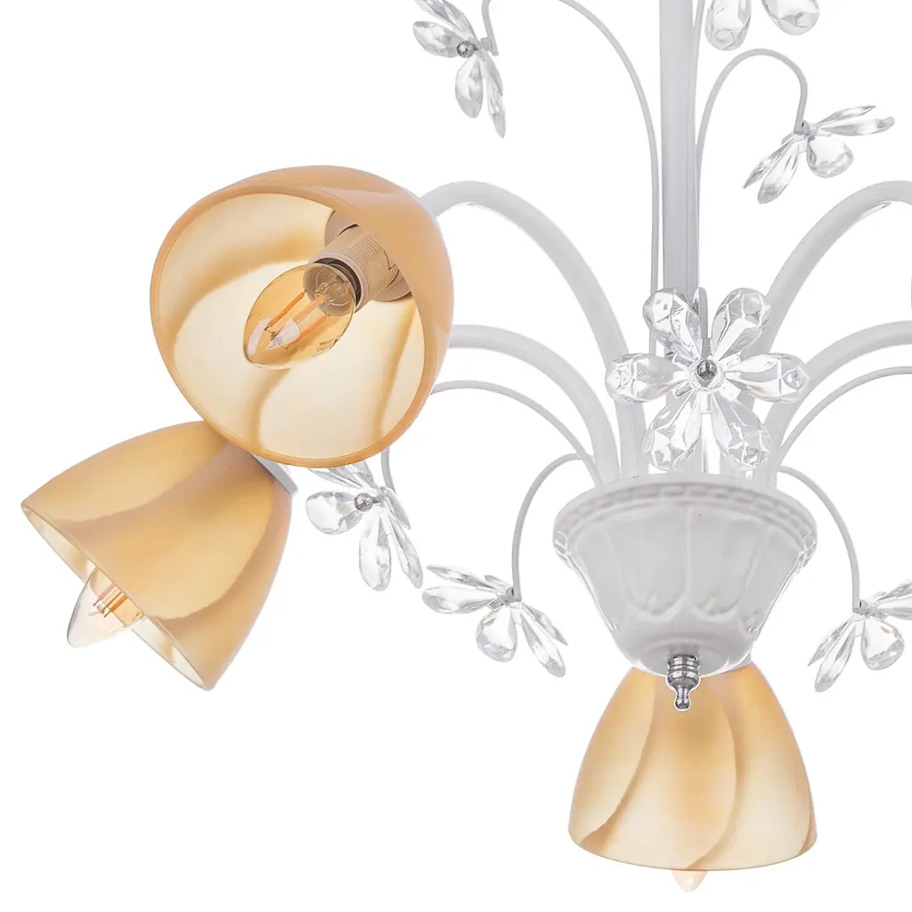 Люстра подвесная Brille флористика E14 WH (LK-332S/5) - фото 4