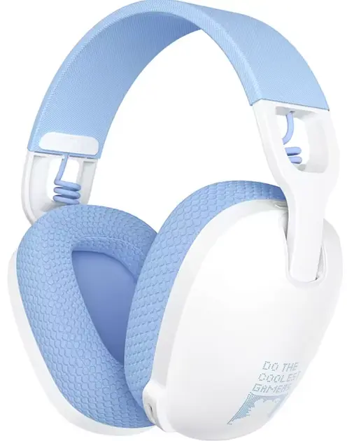 Беспроводные игровые наушники Onikuma B2 Bluetooth гарнитура для геймеров с микрофоном White Blue (19115) - фото 2