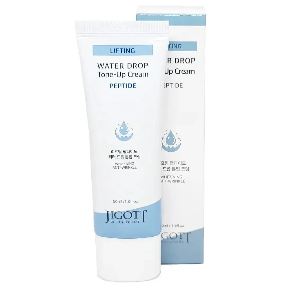 Зволожуючий крем для обличчя Пептиди Lifting Peptide Water Drop Tone Up Cream Jigott 50 мл - фото 2