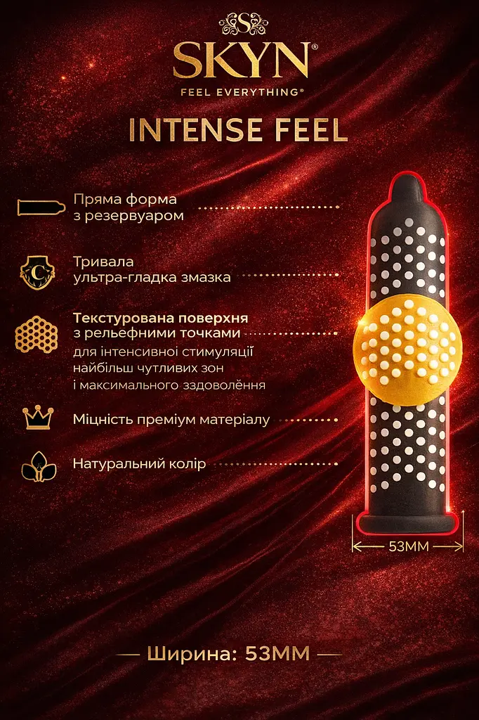 Презервативи SKYN Intense Feel 25 шт — безлатексні з точковою текстурою, максимум відчуттів поштучно - фото 2