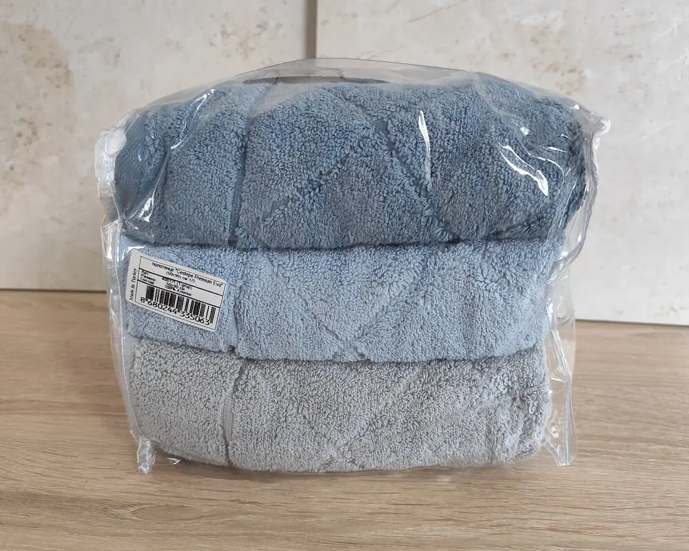 Набір турецьких махрових рушників Cestepe MicroCotton Premium 3 штуки 50x90 Eva 1 щільність 600 г/м2 - фото 5