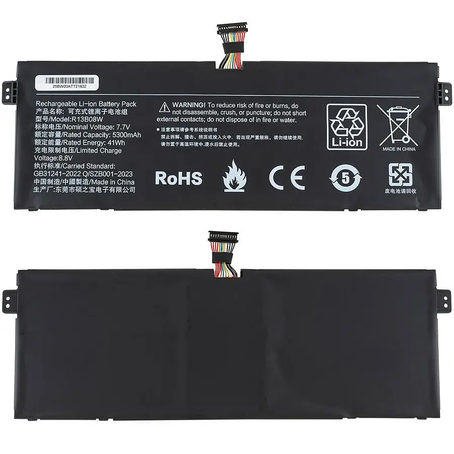 Батарея для ноутбука Xiaomi R13B08W (RedmiBook Air 13) 7.7V 5330mAh 41Wh Чорний - фото 2