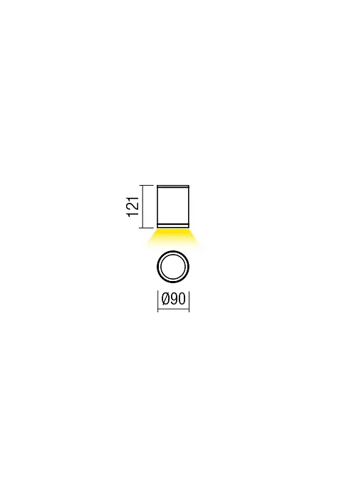 Стельовий світильник ETA PL LED COB 6W IP54 DB 3000K(5.1.2) Redo 9063 - фото 2