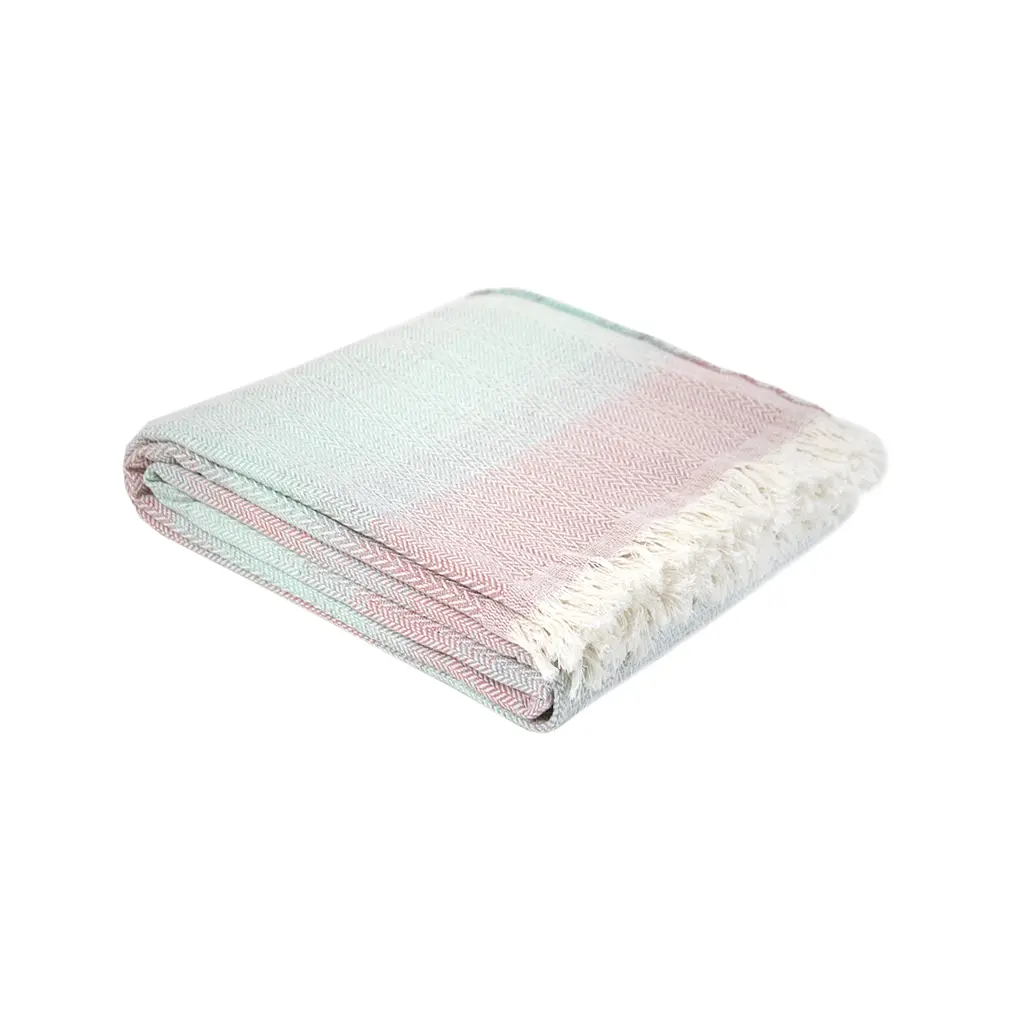 Покрывало Lotus Home - Lagos розовый/мятный 230x240 - фото 5