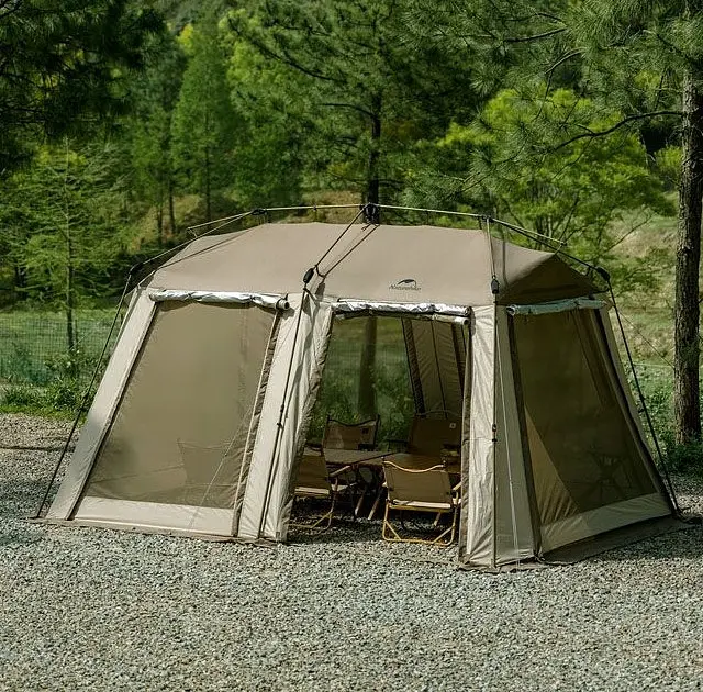 Четырехместная палатка Naturehike Village CNH23ZP12003 (Коричневая) - фото 2