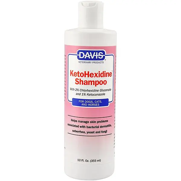 Шампунь Davis KetoHexidine для собак і котів із захворюваннями шкіри (хлоргексидин 2%/кетоконазол 1%), 355 мл (KHS12)