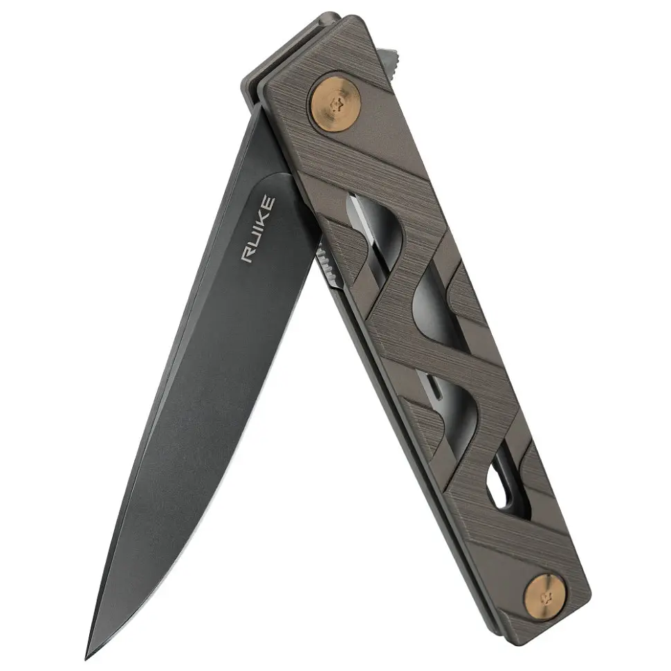 Ніж складаний туристичний Ruike P878-AK, (8.7 см) 14C28N/6063Aluminum сірий - фото 9
