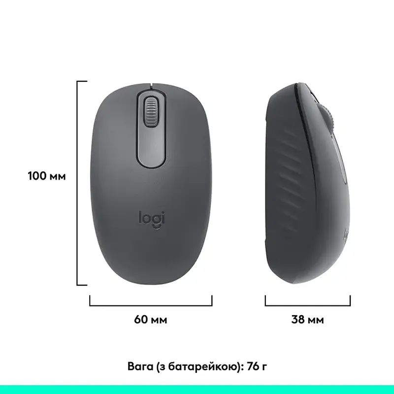Миша LOGITECH M196 Graphite 910-007459 - фото 8