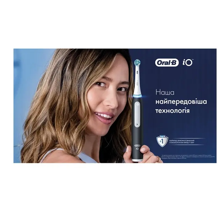Набір електричних зубних щіток Oral-B Braun iO3 чорна та блакитна + футляр - фото 5