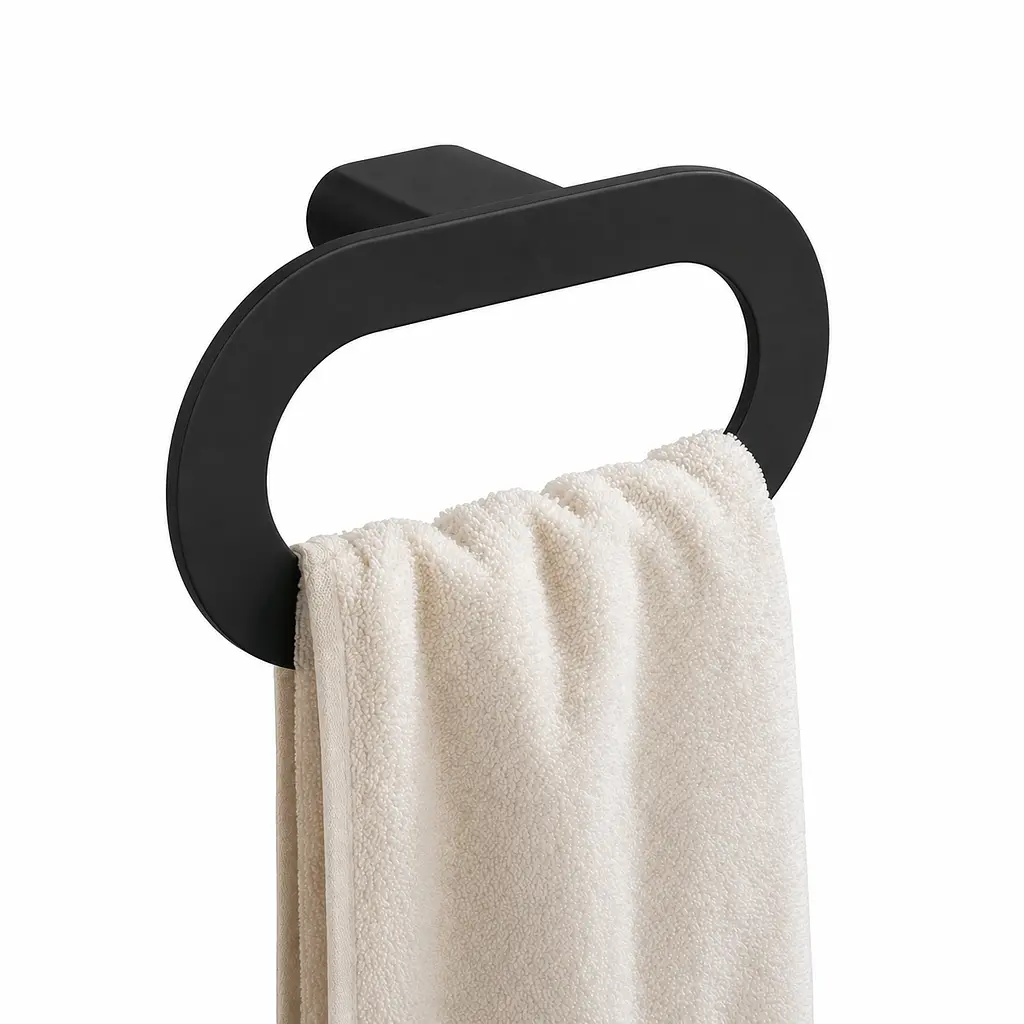 Кільцевий тримач для рушників VBI Terra 20 см black VBI-040703BL - фото 3